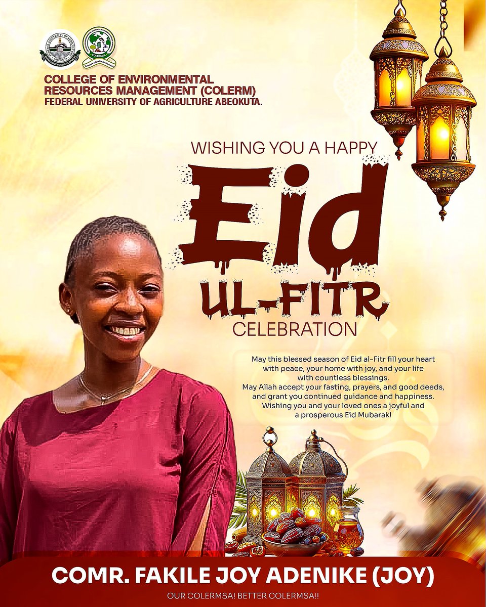 NAFISFUNAAB's tweet photo. As our Muslim family celebrates this special festival, may your hearts be filled with happiness, your homes with laughter, and your lives with endless blessings.🌙🧡

#Joyiscoming
#Ourcolermsabettercolermsa 
#colermfunaab 
#funaabstudents https://t.co/nGMIWQ21Rl