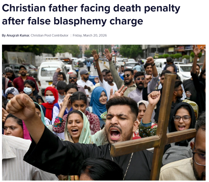 In Pakistan, blasphemy laws are a major threat to Christians, violating their right to freely and peacefully worship. 

Ishtiaq Saleem, a Christian father, has been imprisoned for 3 years and could soon be given the DEATH PENALTY, all because of his faith. 

👇More from