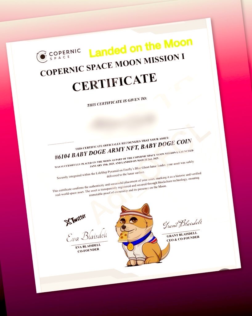 Adi_OFCL's tweet image. Touched the Moon surface in Physical,
These  asset are  a verified digital twin of the data delivered to the Lunar Surface on March 2, 2025, via the Firefly Aerospace Blue Ghost Mission 1 #Crew12

By acquiring this  NFT and Extremely rare Basra pearls , you hold the digital