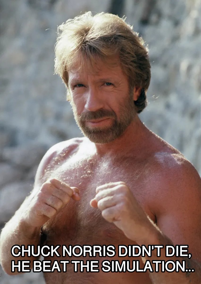 NonaForce's tweet photo. Rest in Power...
#simulationhypothesis #realitybites #chucknorris #legendsneverdie https://t.co/SM7PK2t7ta