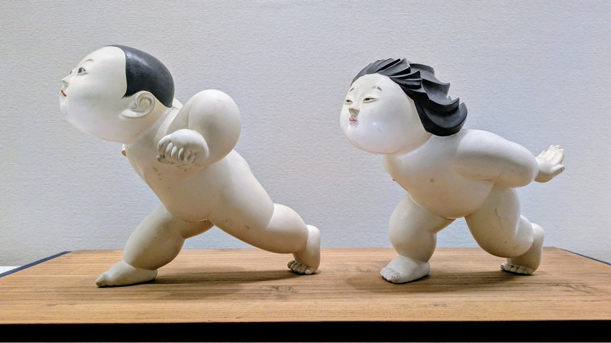 ? ミニチュア×にんぱく雛祭り (左上) 前進 1941年 岡本玉水 (右上 