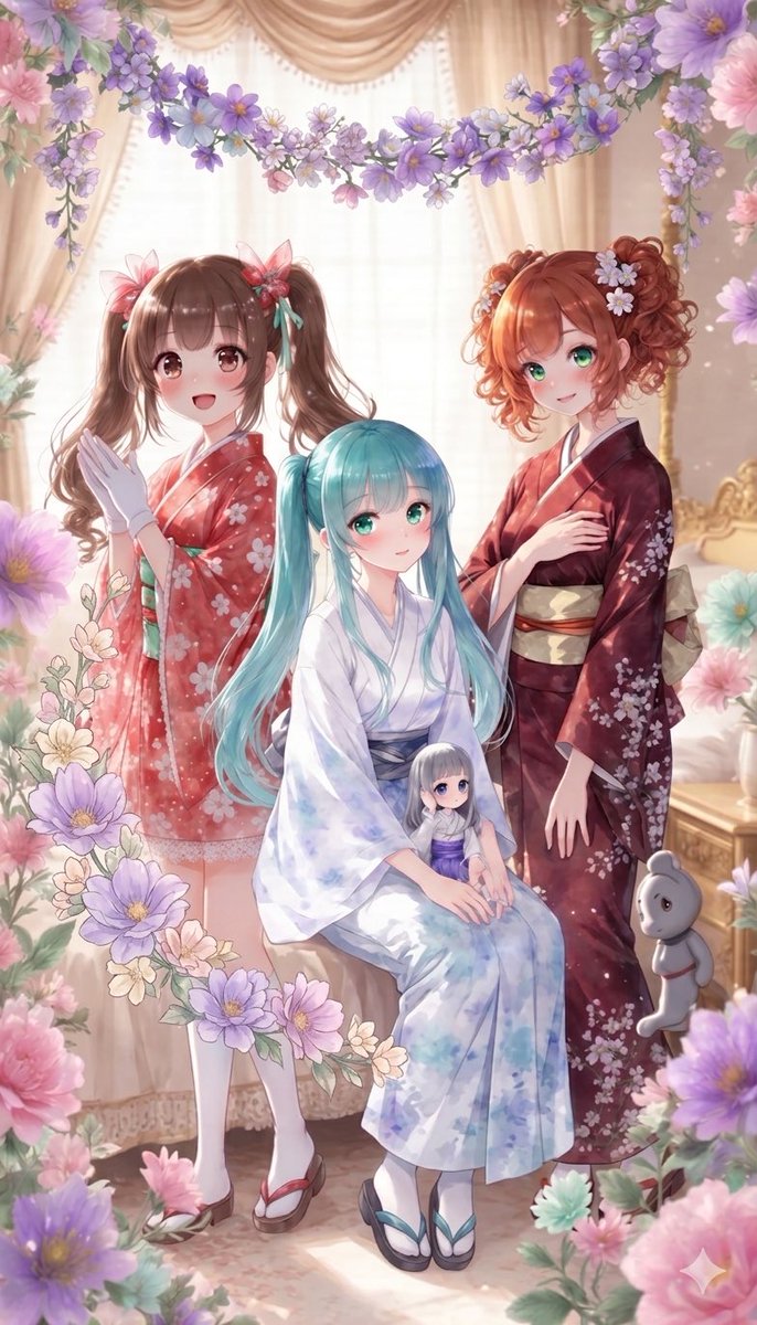 #九人九色展

🌸イベント参加させていただきます🌸

「可愛い」だけじゃ終わらない。  
見てるうちに、ちょっとだけ引っかかる——そんな一枚を描きました。

👧ショコラ  
「守られてるはずなのに、少しだけ頼れる」

👩聖奈  
「包み込むはずの人が、ほんの一瞬だけ頼ってしまう」

🫧雫