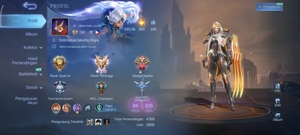 rahimmpti's tweet photo. wts akun ml ex immo 170
monsep allkos ya nomin 
take sgmail fresh buatanku
price: 170k dan avail rekber ya
#zonadeguerra #zonadeguerra #zonabianca #zonauangㅤ https://t.co/UTHyp6eNtC