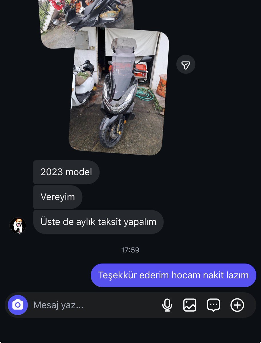 motor teklifi geldi app’e ne diyorsunuz :d