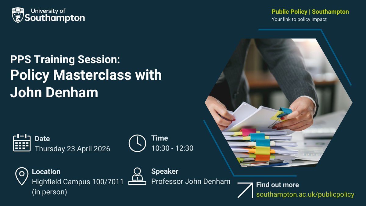 Public Policy|Southampton (PPS) tweet media