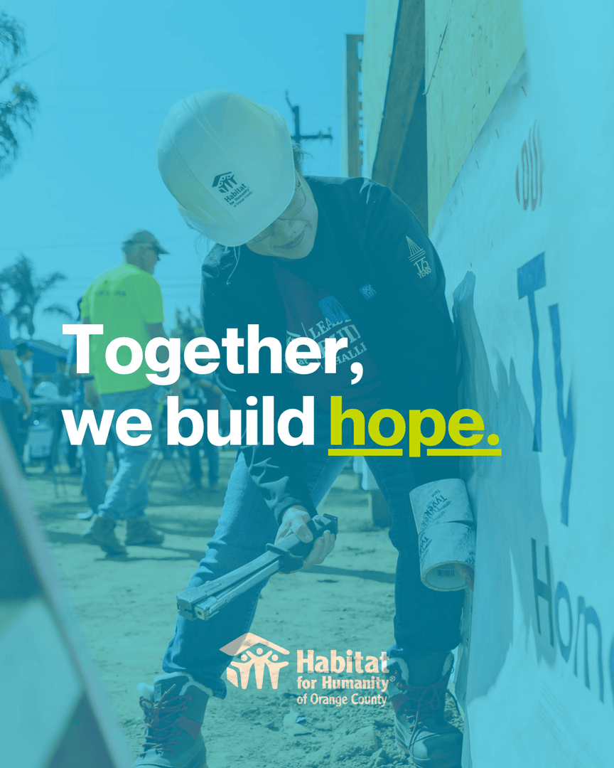 Together, we build possibilities for hardworking OC families. Through affordable homeownership, we unlock possibilities of security, stability, and a brighter future.

Follow along as we build hope together for 6 more families in Santa Ana at habitatoc.org/together-we-bu….

#HabitatOC