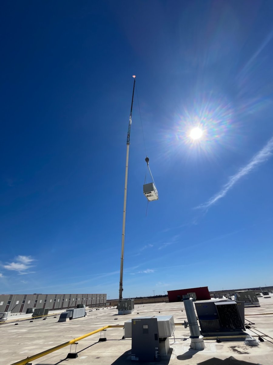 Setting some new rooftops from 240 feet this morning!