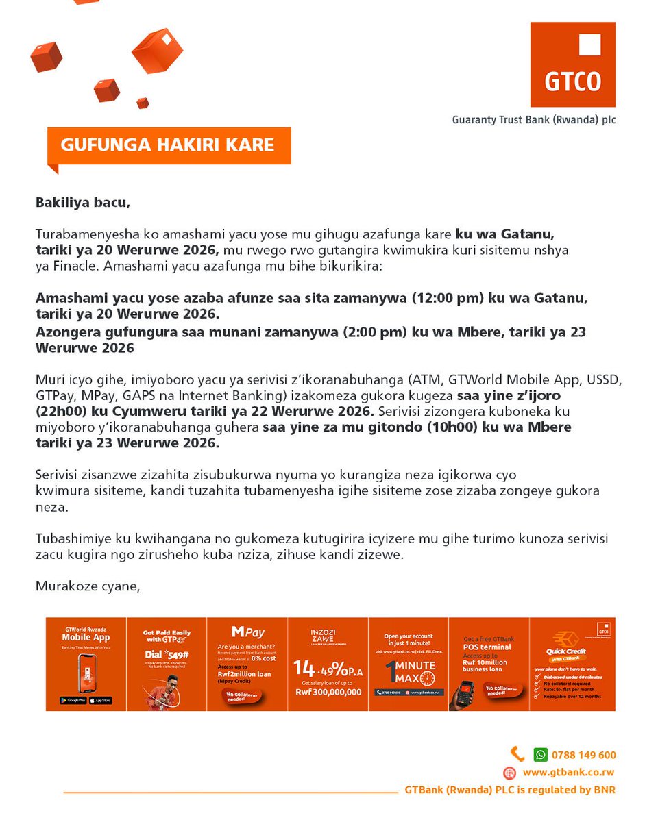 GTBank Rwanda tweet media