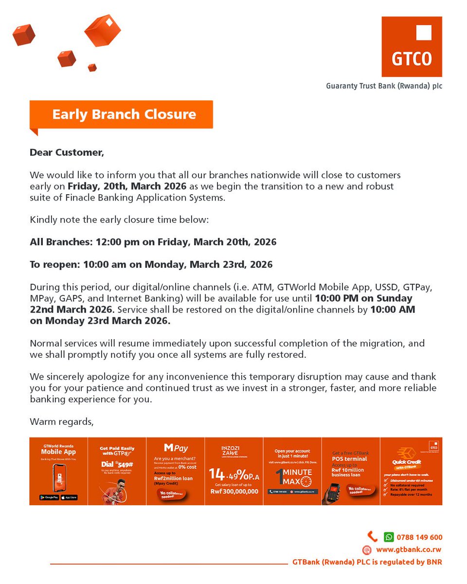 GTBank Rwanda tweet media