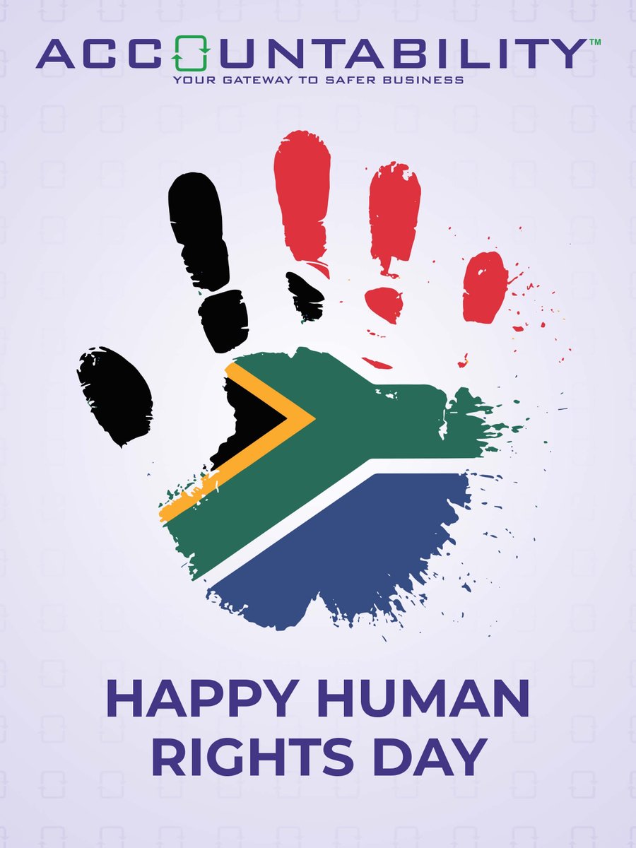 Happy Human Rights Day from everyone at the Accountability team!

"To be free is not merely to cast off one's chains, but to live in a way that respects and enhances the freedom of others." — Nelson Mandela

Accountability, your partner in risk mitigation and recoveries.