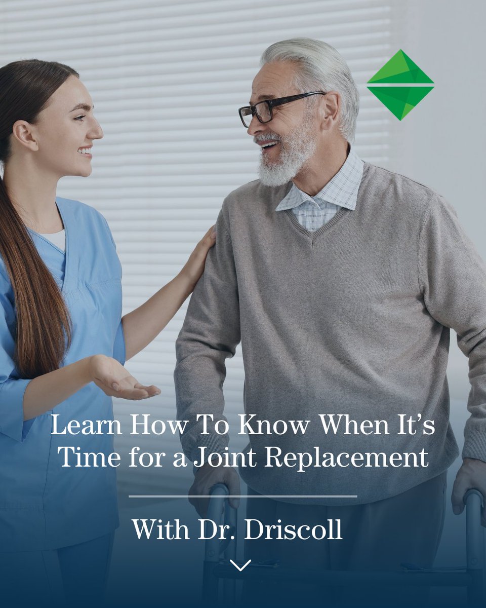 SCOIOrthoNews's tweet image. Dr. Daniel Driscoll explains what really matters: reduced pain, mobility, and quality of life.
#JointReplacement #HipReplacement #KneeReplacement #OrthopedicCare #SCOI na2.hubs.ly/H04hnHR0