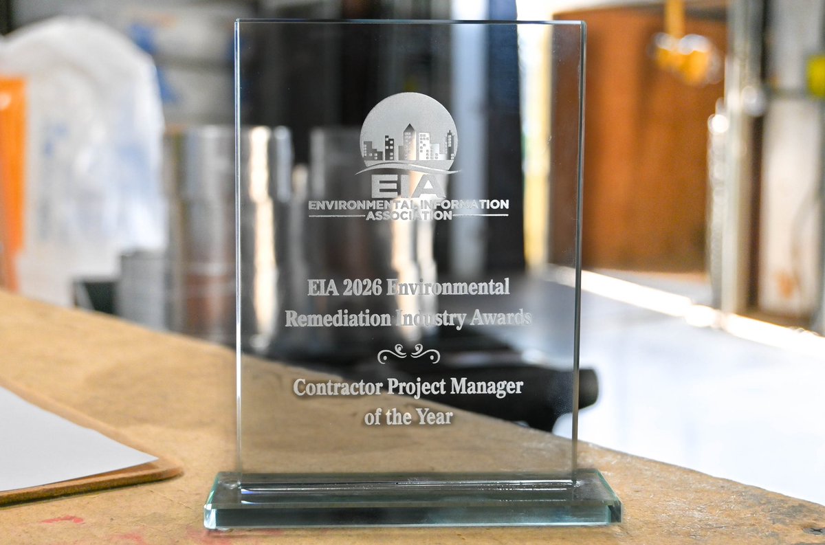CallEliteEnv's tweet photo. Zach Virgin was awarded Contractor Project Manager of the Year at the EIA 2026 Environmental Remediation Industry Awards! We were proud to receive multiple nominations, &amp; this recognition is especially meaningful as it is voted on by peers across the industry. https://t.co/PvVf5z6VZB