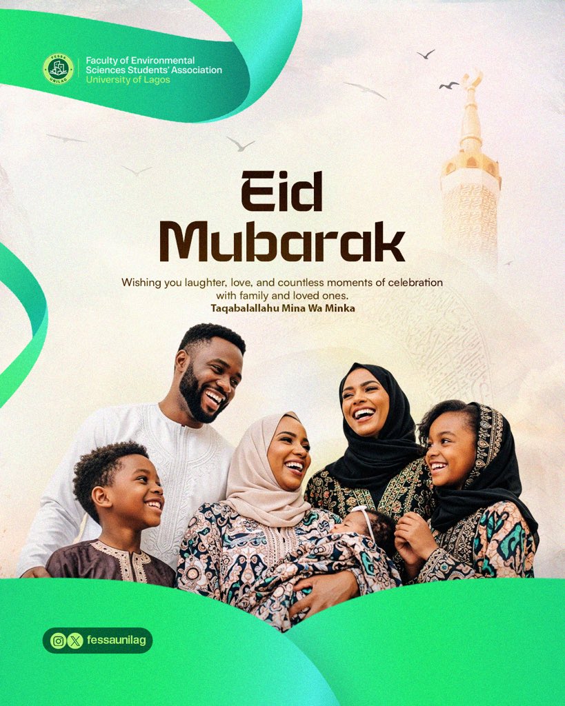 FessaUnilag's tweet photo. Eid Mubarak to all our Muslim friends in FESSA! ๐ Wishing you joy, peace, and blessings after a month of dedication and fasting ๐. May your celebrations be filled with love and gratitude ๐
#eidmubarak #fessa https://t.co/gYHK41Lyi2