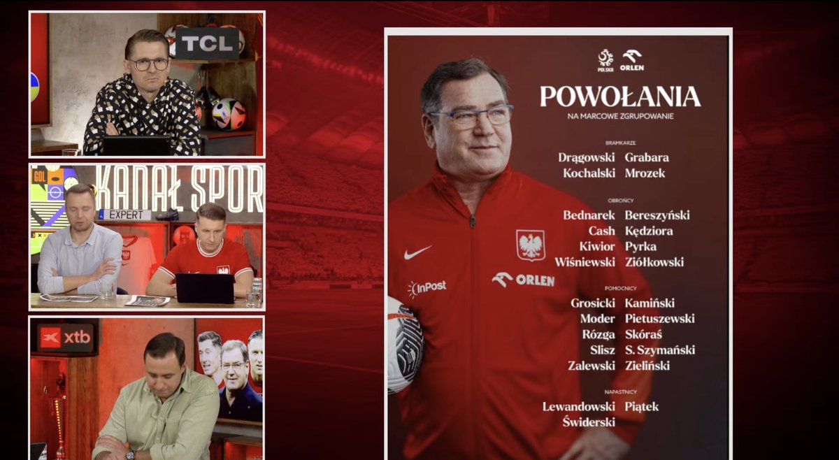 Tak prezentują się powołania na zgrupowanie reprezentacji Polski! 🇵🇱

Co sądzicie? Zgadzacie się z wyborami selekcjonera?