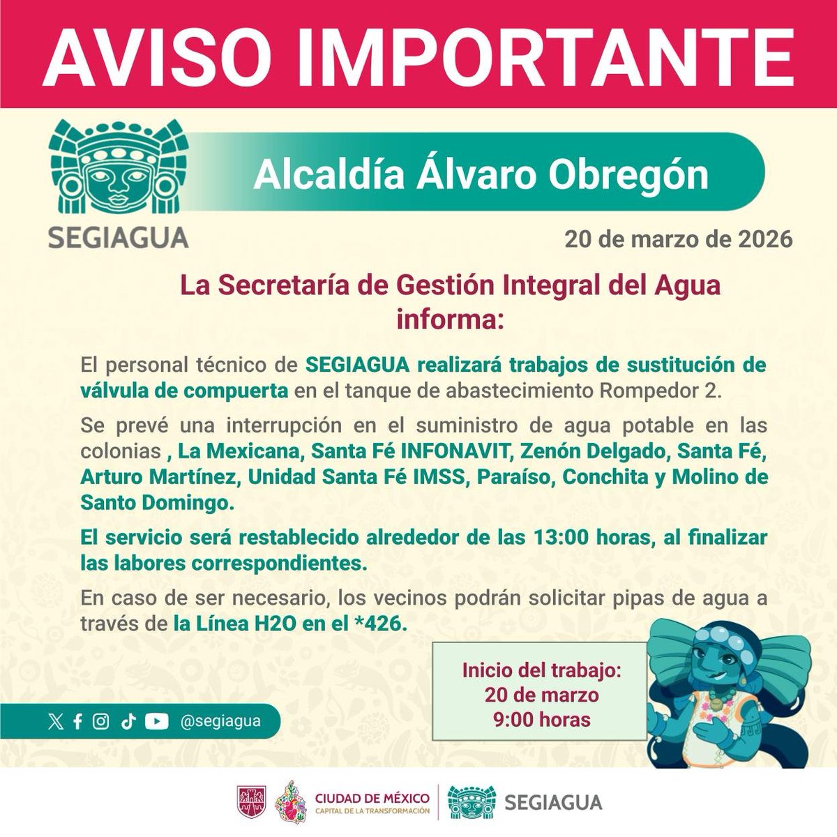 Secretaría de Gestión Integral del Agua tweet media