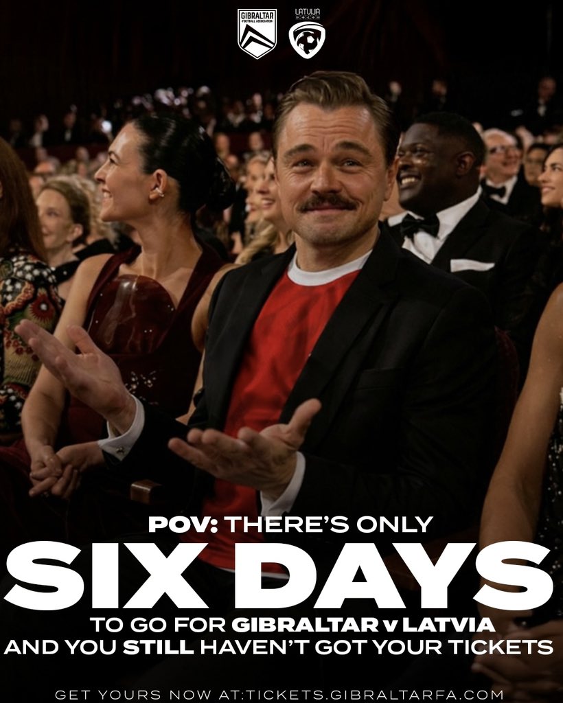 GibraltarFA's tweet image. Don’t let Leo down… 🤷‍♂️

🎟️Get your ticket NOW at tickets.gibraltarfa.com

#dicaprio #oscars