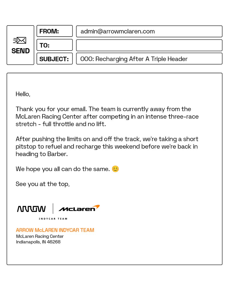 Arrow McLaren IndyCar Team tweet media