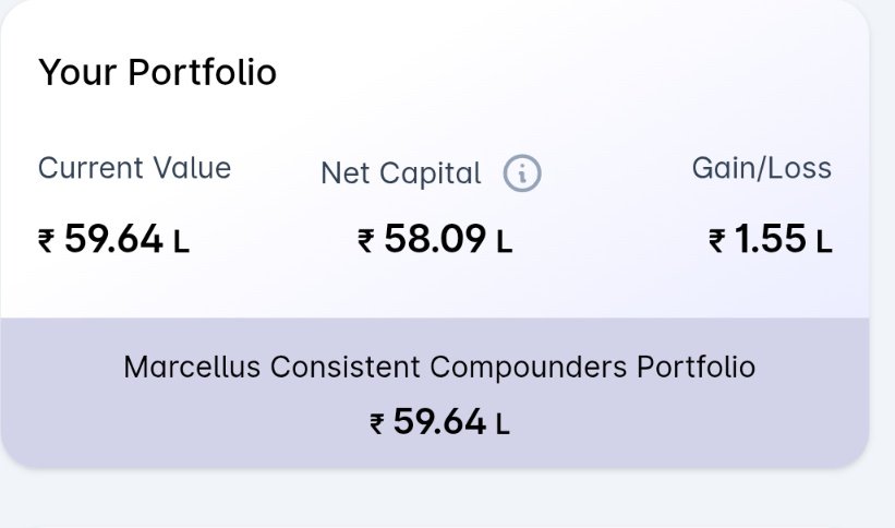 bhharan's tweet photo. My amazing returns from @MarcellusInvest #CCP after trusting them and holding it for 5yrs now... Heartfelt thanks #SaurabhMukherjea #ZeroAlpha https://t.co/jlXMTMeOHJ