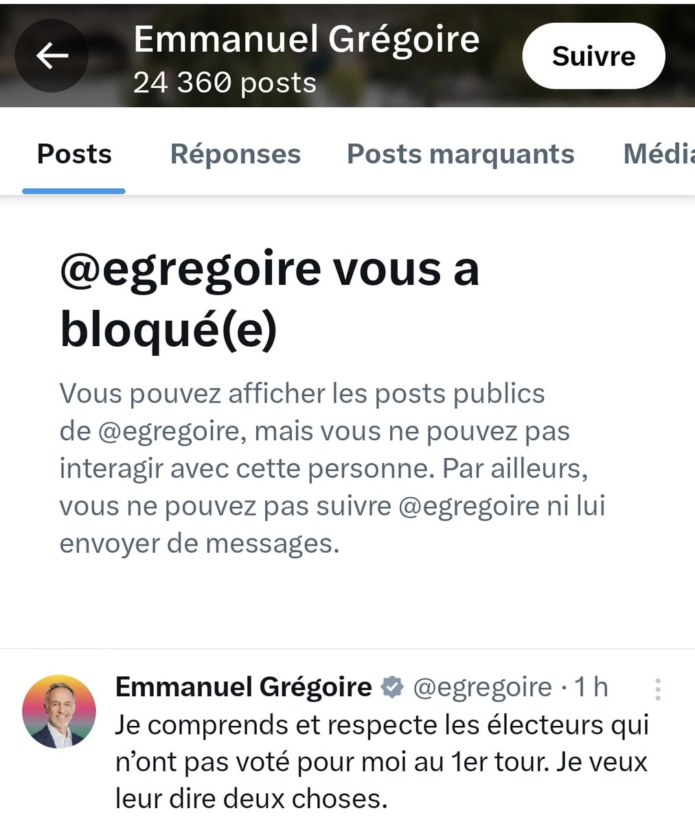 LariboisiereGDN's tweet photo. Nous sommes parisiens et n'avons jamais attaqué et encore moins insulté #EmmanuelGrégoire.
 Il nous a quand même bloqués depuis 2021.
Il faut croire qu’il ne veut pas être notre Maire. Nous allons faire en sorte de respecter sa volonté.
Aux urnes citoyens ! https://t.co/BouNupVB5f