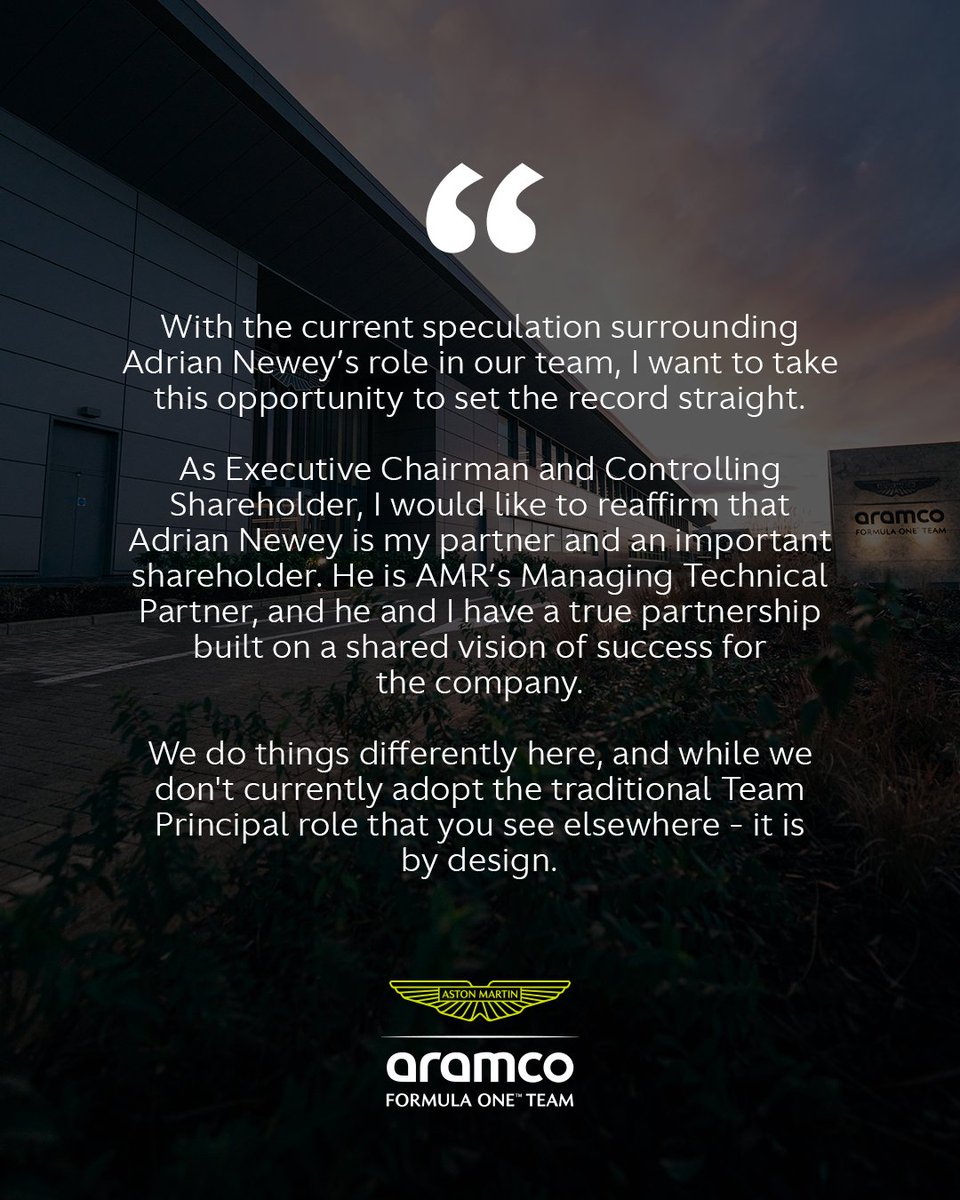 Aston Martin Aramco F1 Team tweet media