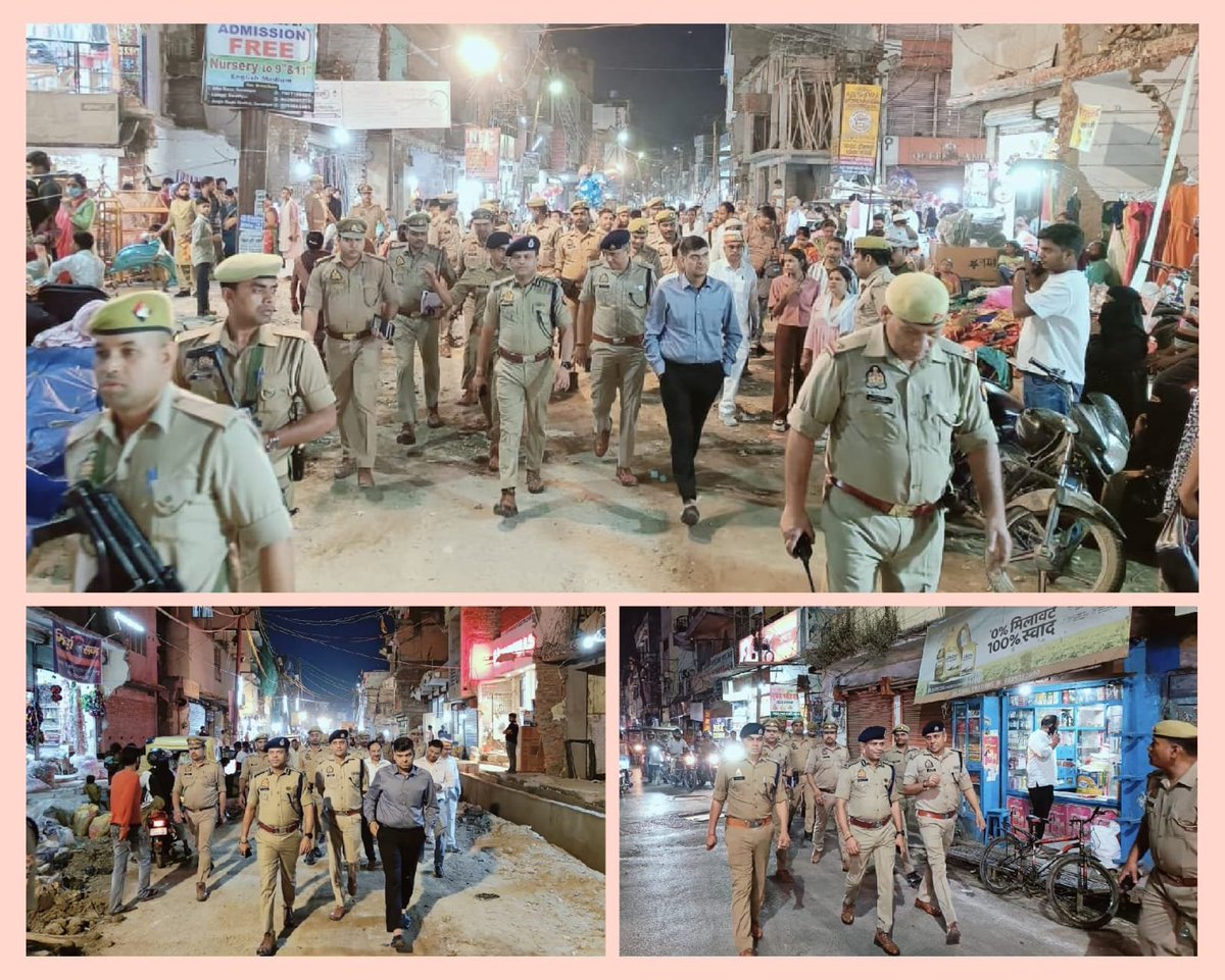 bstvlive's tweet image. गोरखपुर: आगामी त्योहारों को लेकर सड़क पर उतरे अधिकारी

➡सुरक्षा की दृष्टिगत से उतरे सड़कों पर  
➡कमिश्नर, DIG , DM और SSP की पैदल गश्त 
➡थाना राजघाट और कोतवाली क्षेत्र में पैदल गश्त

#Gorakhpur #SecurityPatrol #FestivalPreparation @gorakhpurpolice