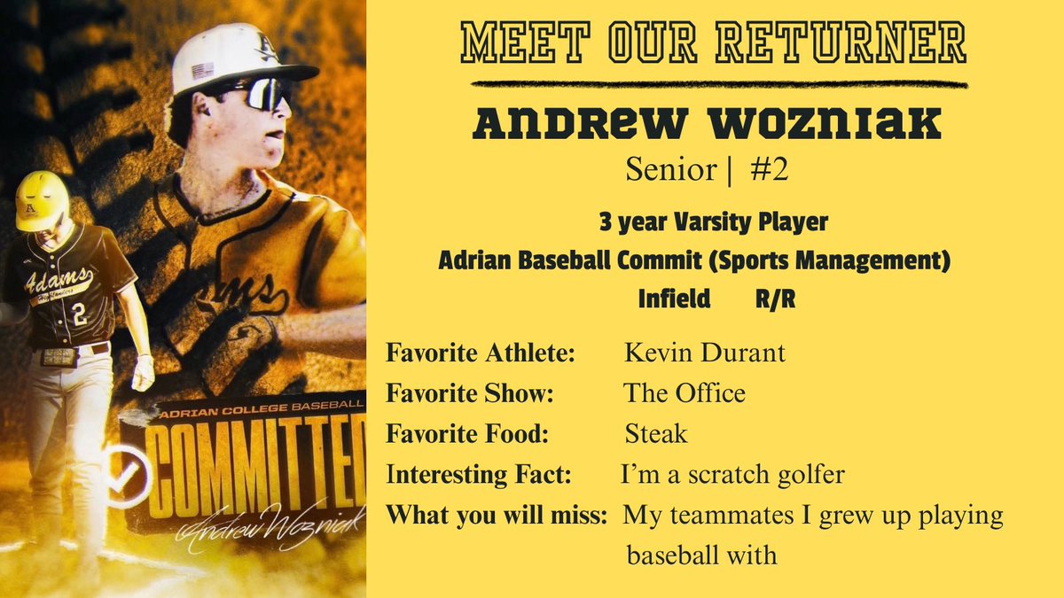 Rochester Adams Baseball tweet media
