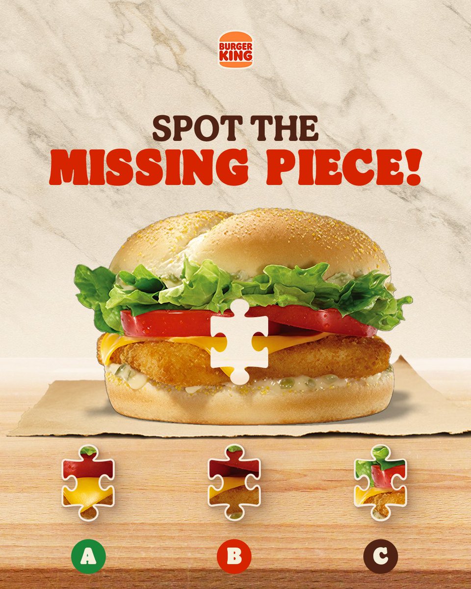 bkjamaica's tweet image. Complete the flavor by telling us the missing piece! 🧩🍔 What’s missing from this Big Fish Deluxe?

#BKJamaica #HaveItYourWay #BKBigFishDeluxe