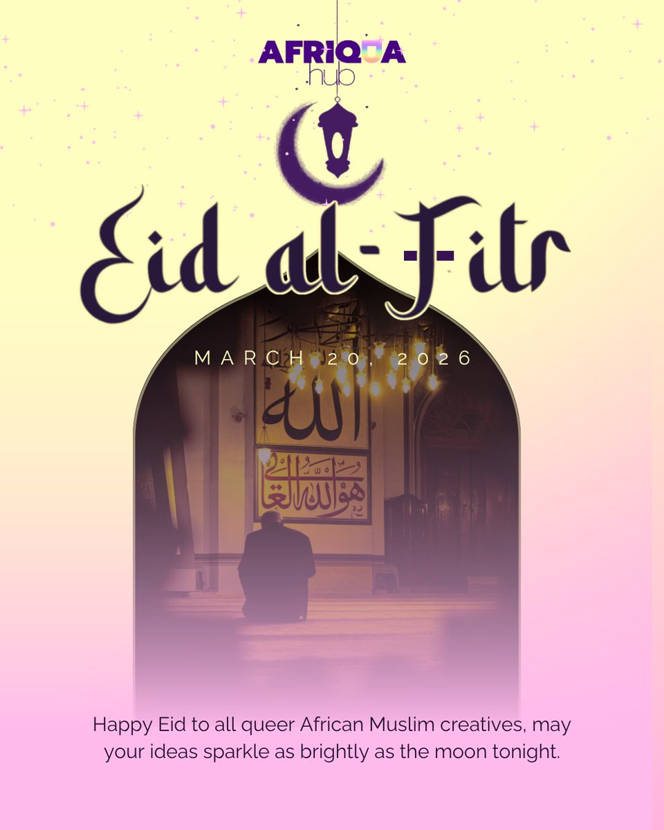 afriquahub's tweet photo. Eid Mubarak to every queer person celebrating today. May you find peace, joy, and a space where you’re fully accepted.

#HappyEid #EidMubarak #Ramadan #Queermuslim https://t.co/v9RP46s1SD