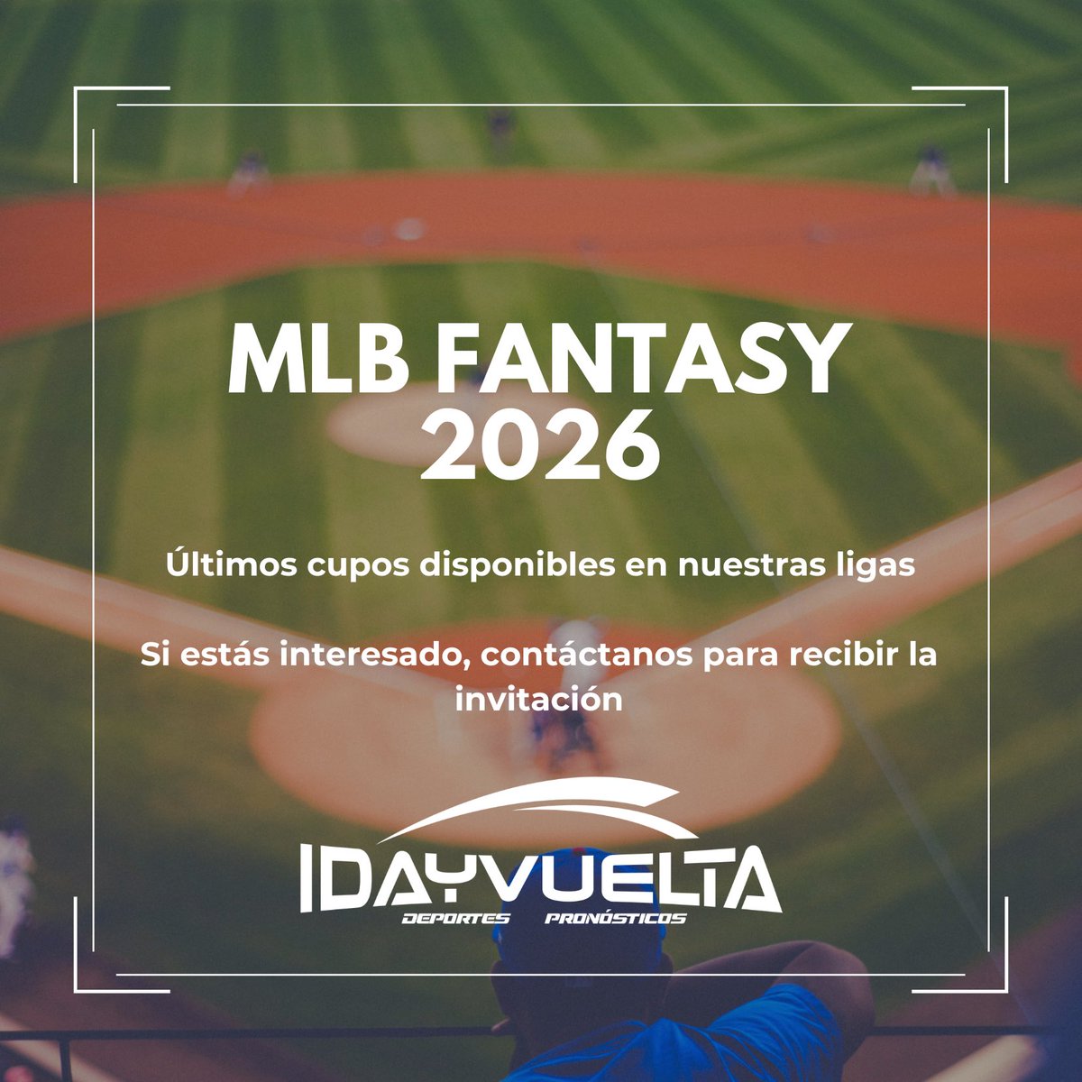 Se busca:

Gente responsable que haga alineación todos los días (o lo programe en la semana) para jugar MLB Fantasy.

Solo nos quedan dos spots y el draft es pronto.