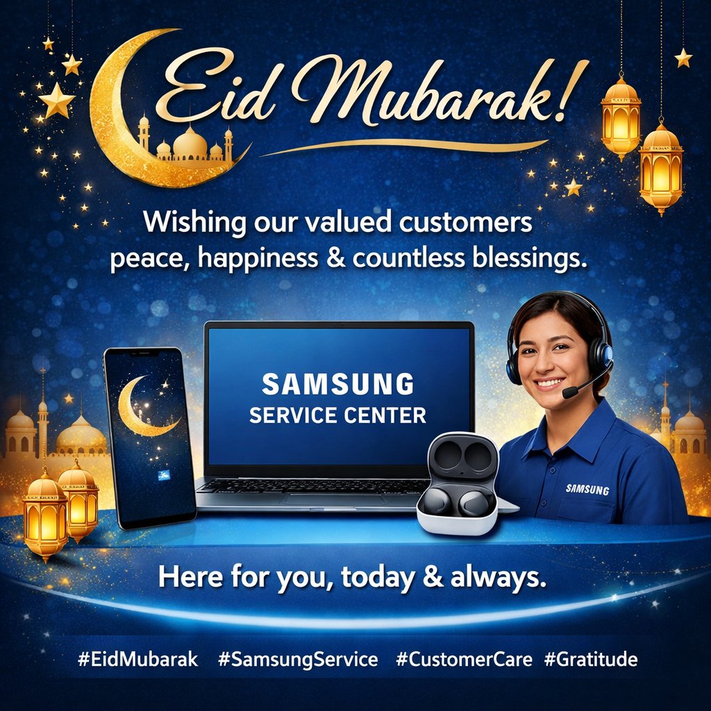 samsung_fix's tweet photo. At our Samsung Service Center, we remain committed to providing you with reliable, fast, and professional support—today and always.
Enjoy the celebrations, and stay connected with us!
#EidMubarak #SamsungService #CustomerCare #Gratitude #AbujaTwitterCommunity https://t.co/8C6K7D3PCv