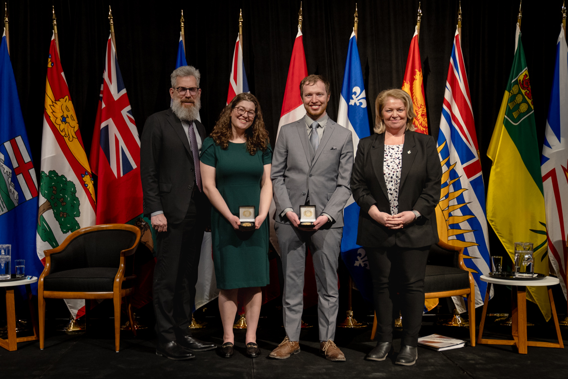 Safety_Canada's tweet photo. Sarah Cowan and Nathan Innes were awarded the Youth (Next Generation) #EMESA in 2025 for their work with @CRHNet’s Emerging Professionals Network, empowering future emergency management professionals. To nominate a future #EMESA recipient, visit: https://t.co/aHBeSOK0Am https://t.co/lmjGPAbhyw