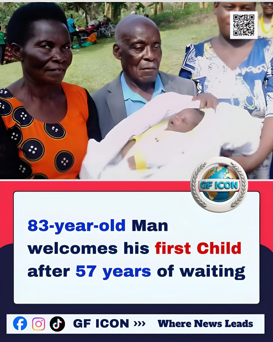 Mzee Yosia Mwesigye, a 83-year-old man has finally become a father for the first time after decades of waiting.

The story of Abraham and Sarah
Congratulations to them