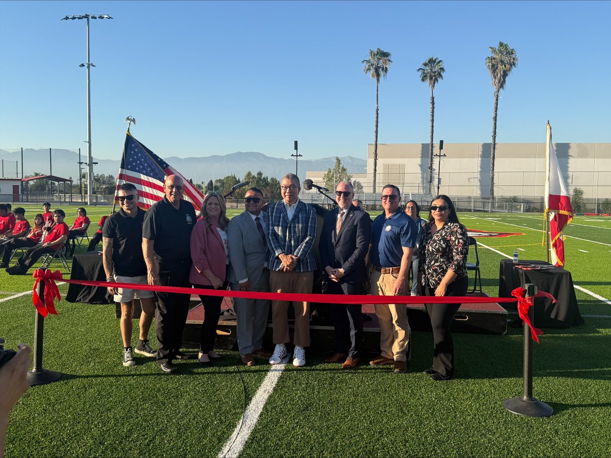 industry_ca's tweet photo. Yesterday, Mayor Cory Moss, Mayor Pro Tem Greubel, and HLPUSD students celebrated the grand opening of the long awaited Workman High School Sports Complex. Thank you to all the Lobos and Lobo families who showed out in support! https://t.co/ZoWH9FcrmA