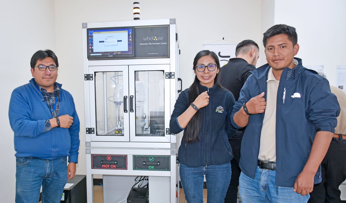 ABENinforma's tweet photo. #ABEN recibe equipo OSL Dosimetry System del #OIEA en el marco del proyecto BOL1012. Este sistema permitirá medir la exposición a radiación ionizante en trabajadores, fortaleciendo la seguridad y capacidades nacionales en tecnología de irradiación. https://t.co/r9LvodC2Te