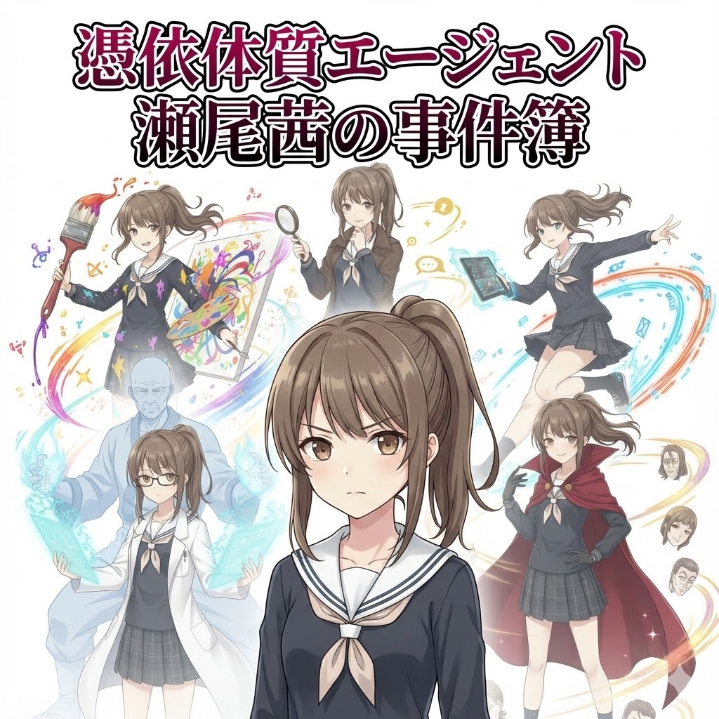 ちょっと前に途中でエタっている現代ファンタジー。
う～ん、残り半分シナリオはできているんだけど、鬱展開になってきちゃって止まってます。

7人の幽霊を代わる代わる憑依させることで超天才的な才能を発揮する高校生エージェントの恋の行方のお話