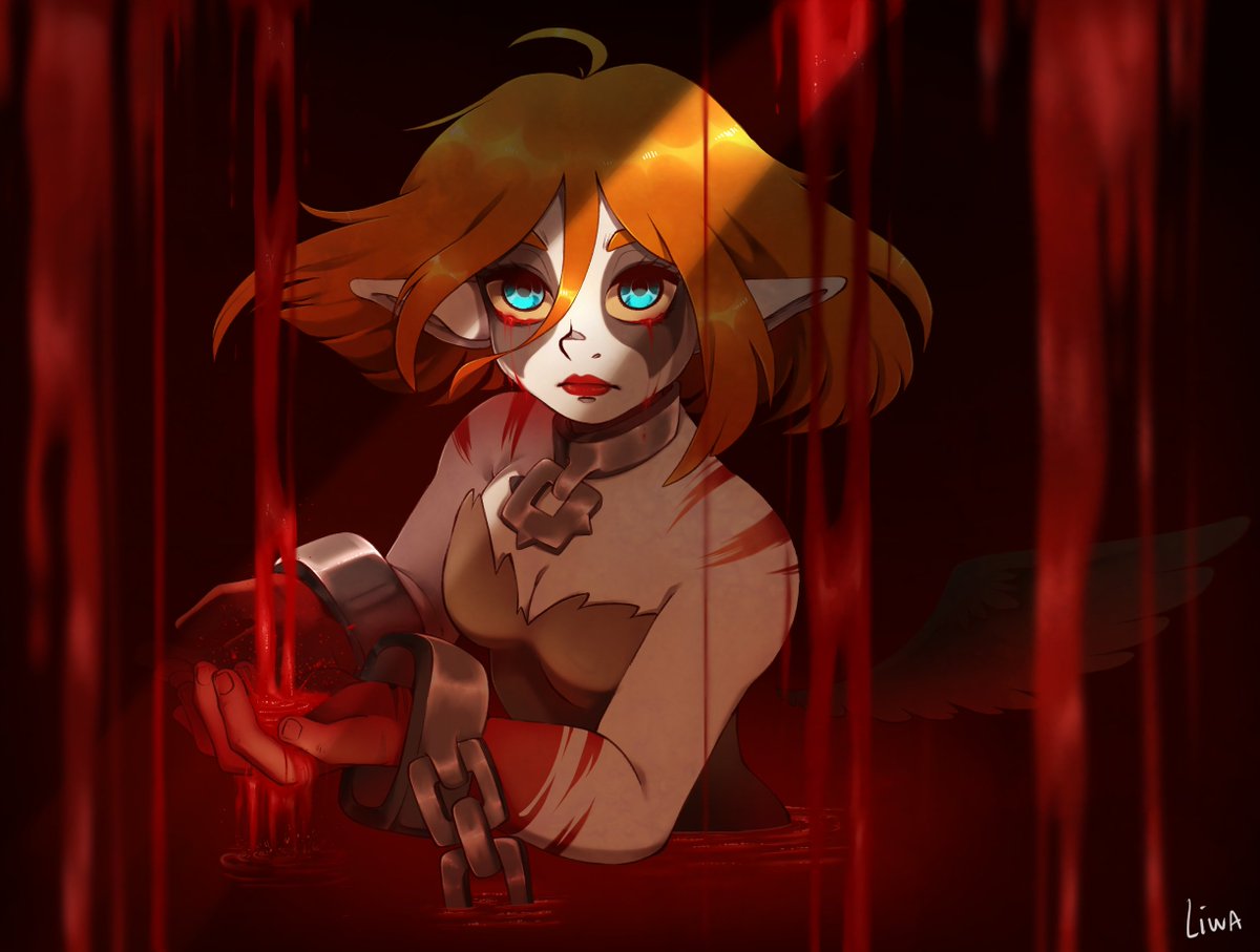 liwanol's tweet image. Et c'est terminé ! 
La déesse Sacrieur, depuis le temps que je voulais la dessiner 💖

#ankama #dofus