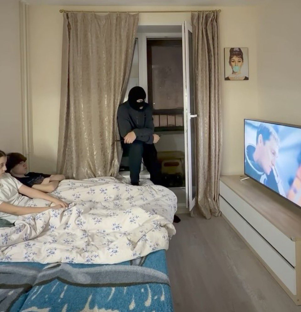 Can’t forget when a thief found us watching a Chuck Norris movie

He watched it with us for 3mins and after he took himself to the police immediately