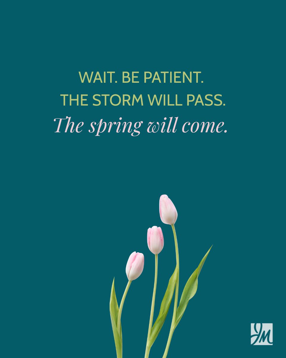 JoyceMeyer's tweet photo. The first day of spring is a beautiful reminder that seasons change. 

If you’re walking through a storm today, don’t lose hope. Be patient. God is always working—even in the waiting.

“Let us not grow weary in doing good, for at the proper time we will reap a harvest if we do not give up.” — Galatians 6:9