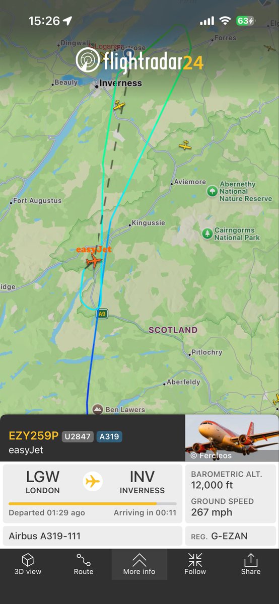 DukeofLancaster's tweet photo. @flightradar24 And now circling….. https://t.co/tsQesn2uHI