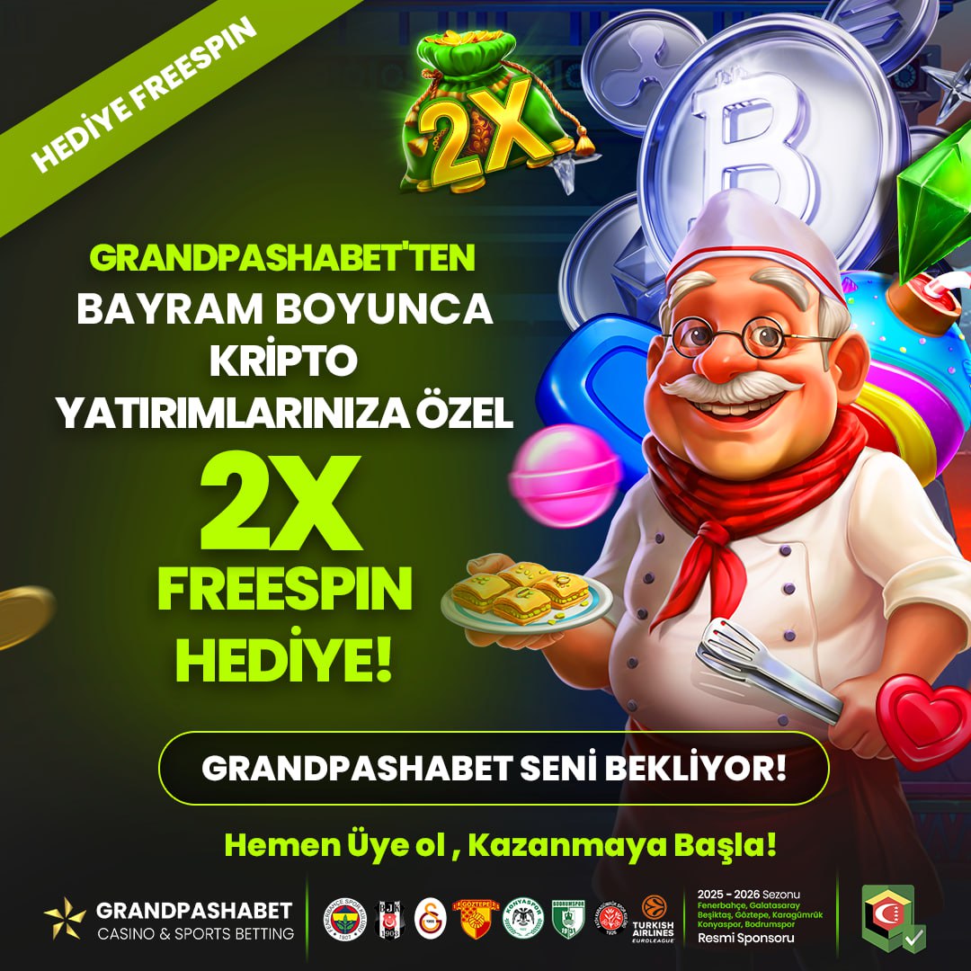 iptalkkkkk's tweet photo. Bayram bereketi kripto ile geliyor! 🚀 🍭#GrandPashaBet'te bayram boyunca yapacağın tüm kripto yatırımlarına 2X Freespin hediye! Yatırımını yap, çevrimlerini katla. 💰

GrandPashaBet Resmi Giriş : ✅ https://t.co/G9eDpw4b99 https://t.co/sO2llEZESk