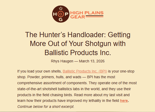 BProducts's tweet photo. Rhys Haugen of High Plains Gear wrote a great article about how BPI components support the HPG load room's work. Check it out!
https://t.co/kfzg0sZoik https://t.co/pXaVBV2wHX