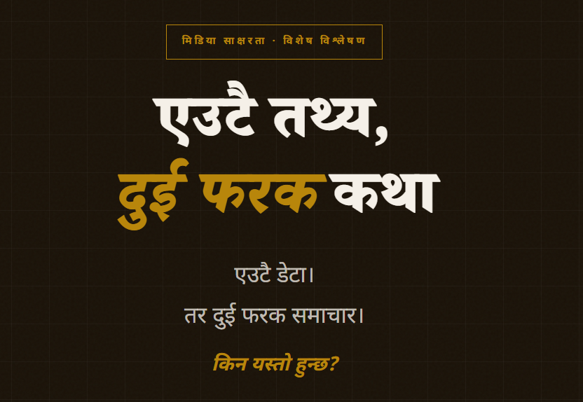 mysansar's tweet photo. समाचार मात्र नपढ्नुस्, त्यसलाई खोतल्नुस् https://t.co/GrLe9e3wwM https://t.co/YP98LbbjUO
