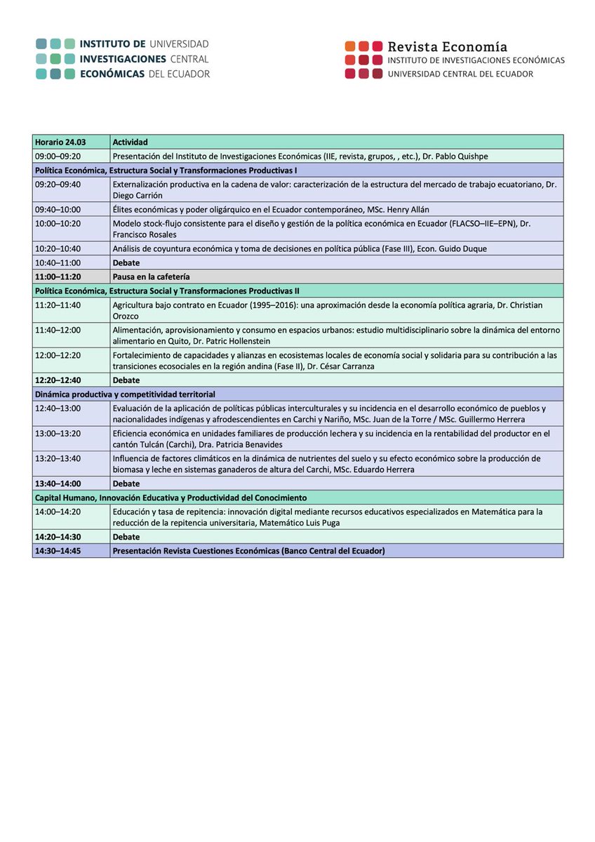 Instituto de Investigaciones Económicas tweet media