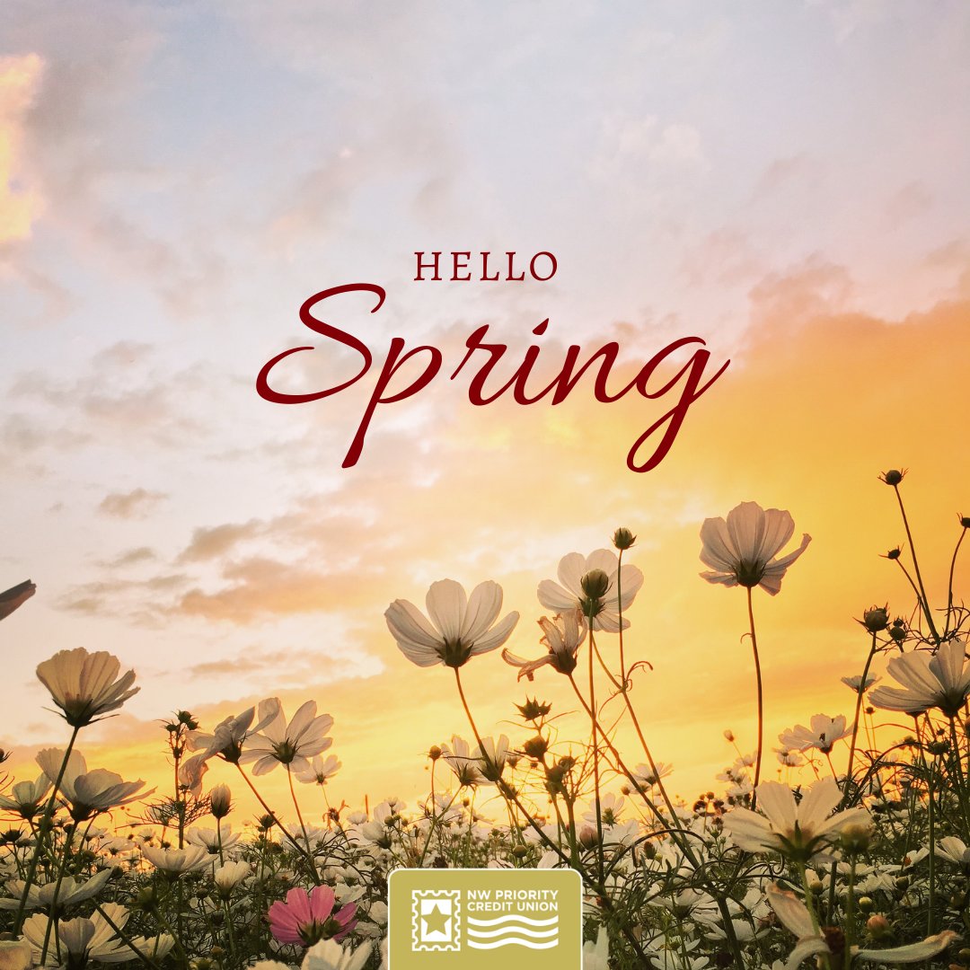 NWPriorityCU's tweet photo. Spring is here! Welcome!

#nwpcu #creditunions #spring https://t.co/5MTCKm51va