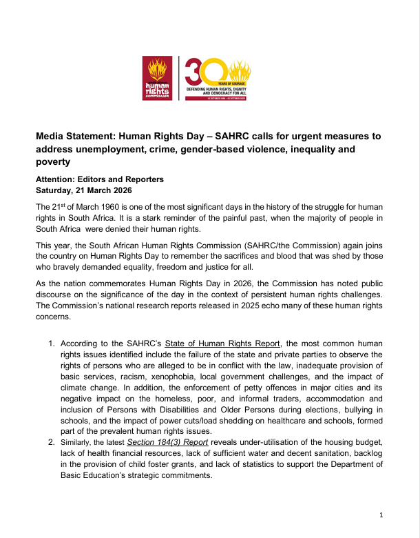 SAHRCommission tweet media