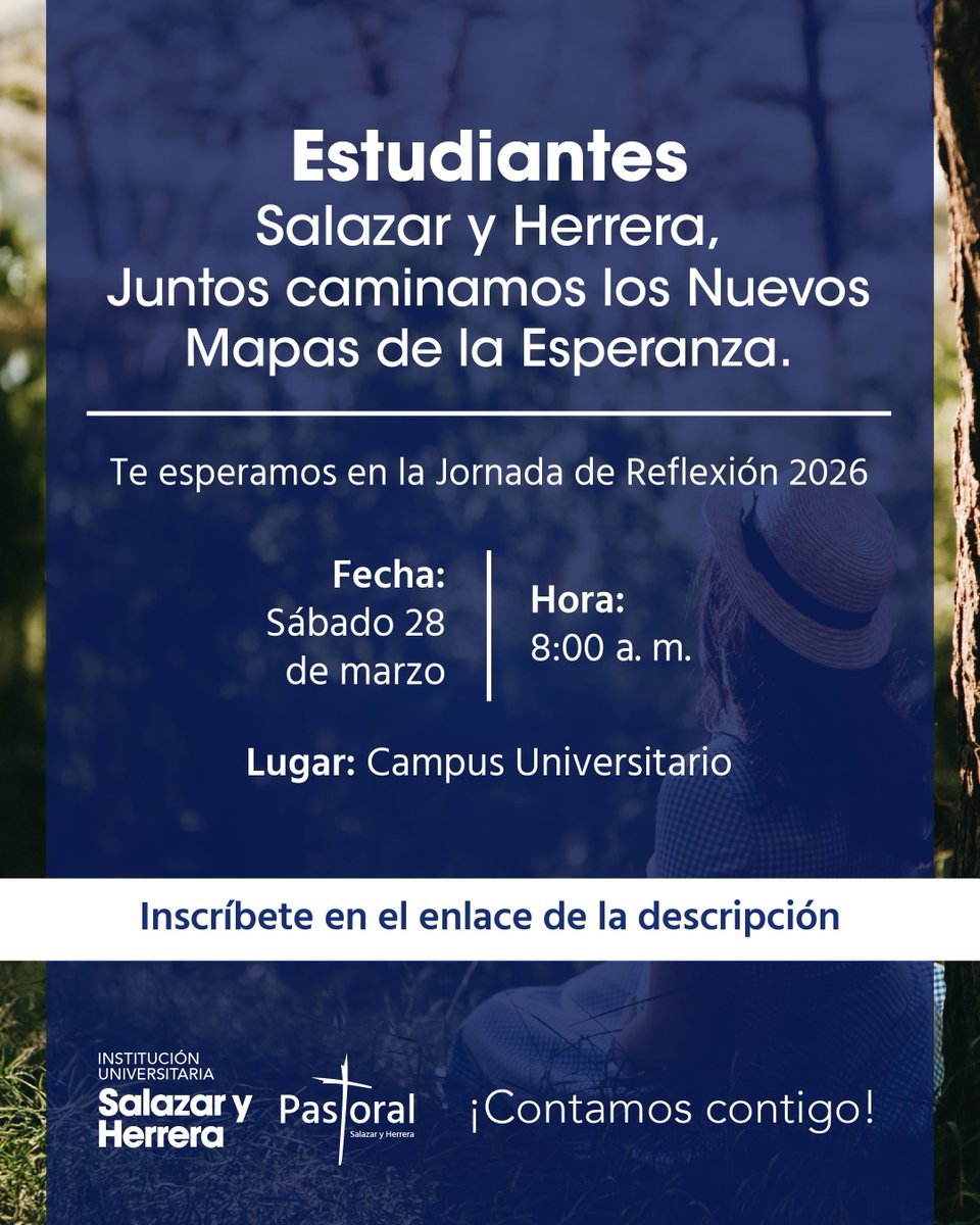 🌿 Un espacio para hacer pausa, reflexionar y reconectar contigo mismo.

Te invitamos a vivir la Jornada de Reflexión 2026, un encuentro para caminar juntos hacia nuevos propósitos y sentidos

Regálate este momento.

Confirma tu asistencia  forms.gle/kV8nnNzBPQ58Cy…

¡Te esperamos!
