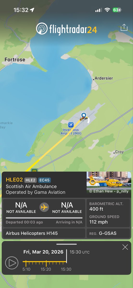 DukeofLancaster's tweet photo. @flightradar24 Air ambulance there now, possibly connected and therefore a medical emergency? https://t.co/eYagrNQWKn