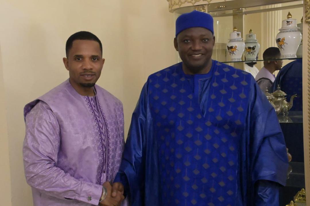 Info_Ministry_'s tweet photo. The Honourable Minister stood alongside His Excellency Adama Barrow, the Vice President, fellow Cabinet Ministers, civil servants, and others in marking the sacred occasion of Eid al-Fitr.

Eid Mubarak https://t.co/XZsqxvogTB