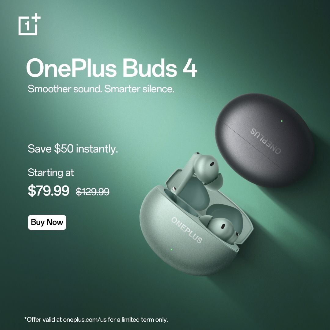 OnePlus_USA's tweet image. #OnePlus Spring Audio Sale 🎧 is here with the lowest prices yet,  because your playlist deserves this upgrade!
Save $80 on OnePlus Buds Pro 3
Save $50 on OnePlus Buds 4
Save $40 on OnePlus Nord Buds 3 Pro (that’s 50% OFF!)

👉 Don’t wait, get yours now: oneplus.com/us/store/audio