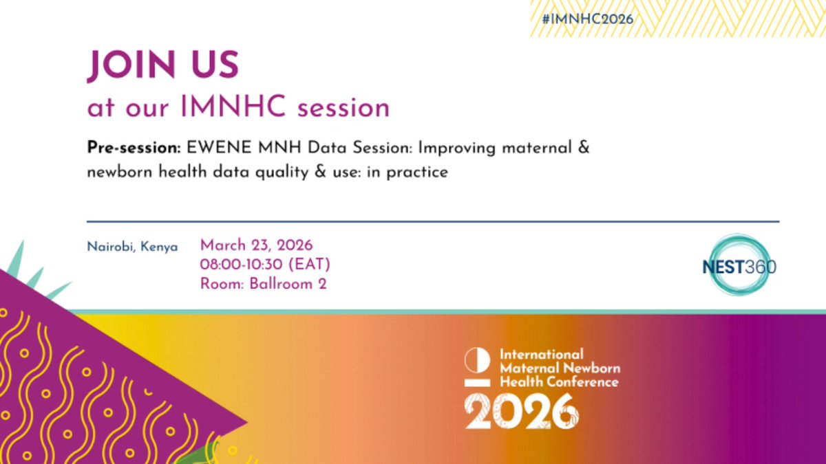 NewbornToolkit's tweet photo. Join Professor Joy Lawn, Dr Queen Dube, and others for a hands-on session on what it takes to turn data into action for maternal &amp; newborn health.

Book your spot for this registration-only #IMNHC2026 pre-session: https://t.co/psRnxZo0mx https://t.co/oNmo1Bk98z
